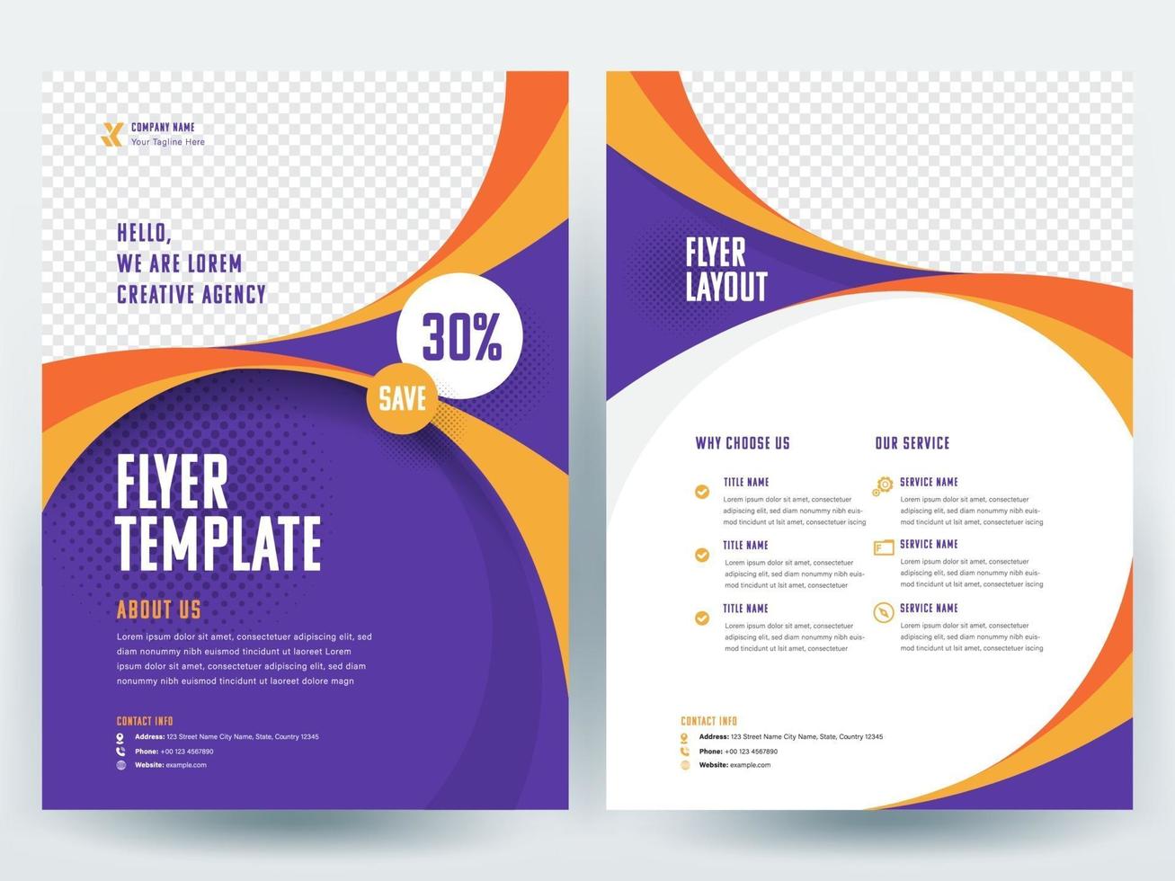 Business flyer layout template vector