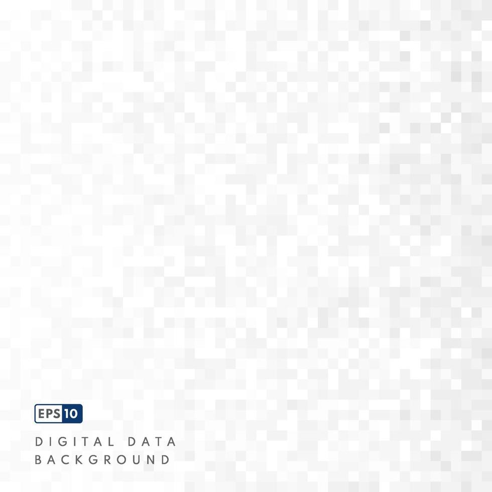 Abstract white grey square background pattern with copy space. Digital data concept. Vector for presentation design. Suit for business, corporate, institution, party, festive, and talks. Vector EPS10