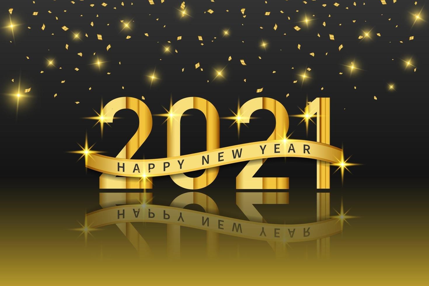 Realistic Happy New Year 2021 background design for greeting cards, poster, Banner, Vector illustration.