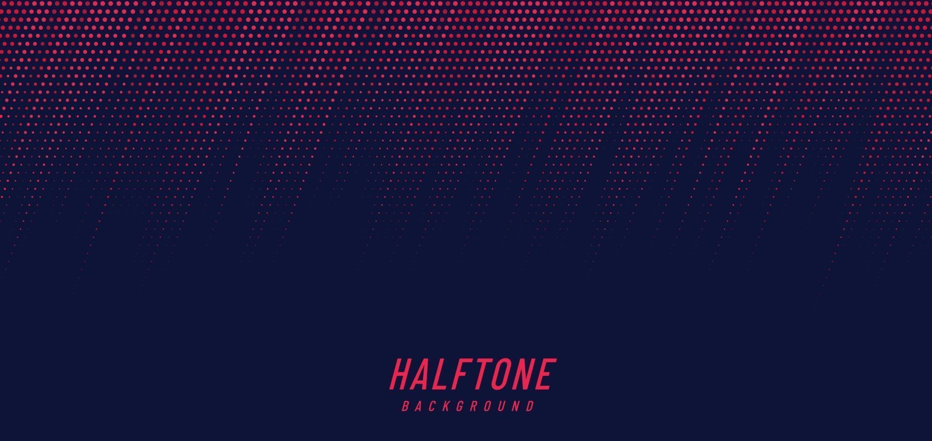 Abstract pink and red diagonal halftone texture on dark blue background with copy space. Modern simple dots pattern. Vector illustration