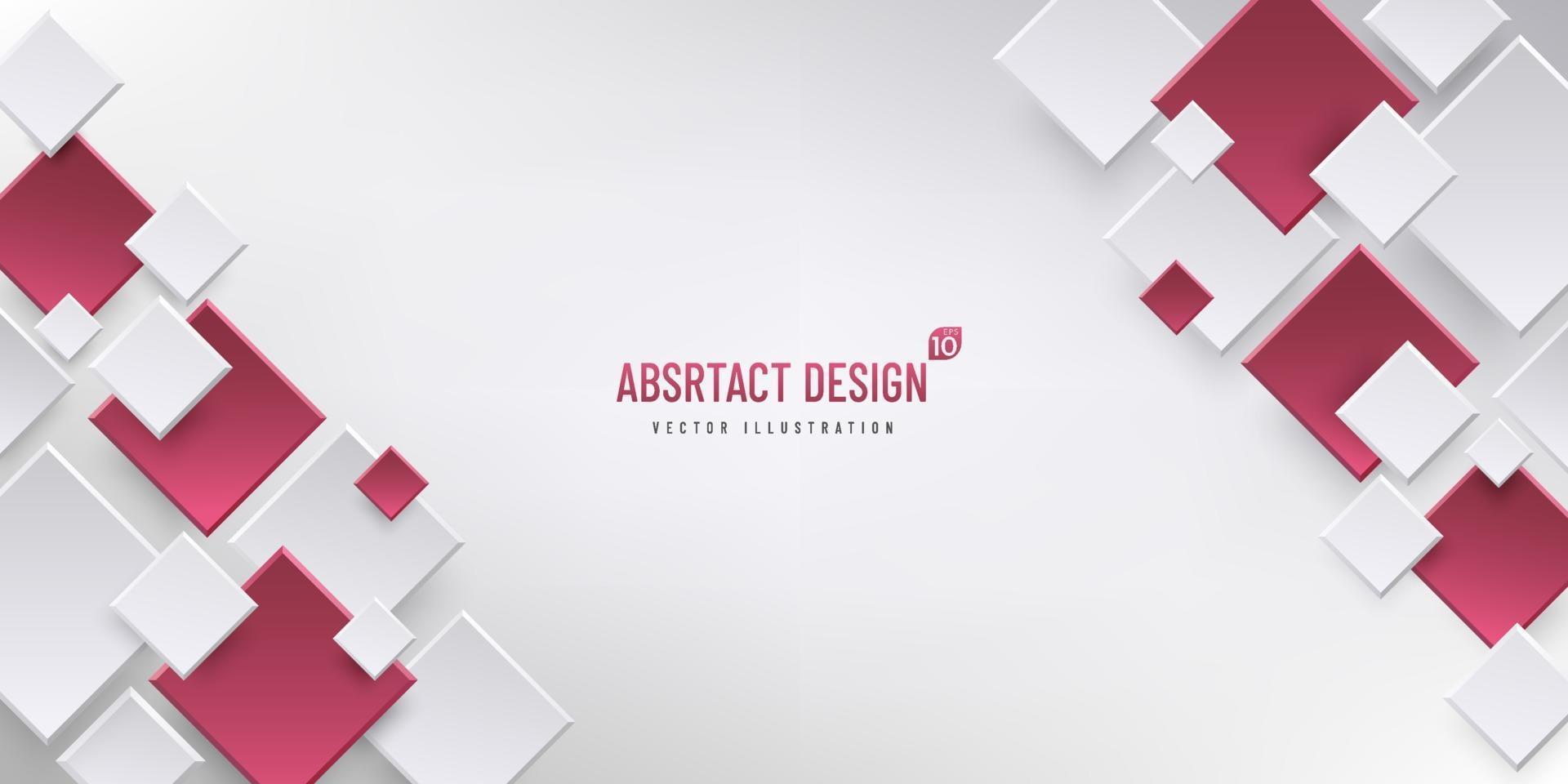 Fondo geométrico abstracto con espacio de copia, patrón de color rectángulo blanco, gris y rojo. concepto moderno y minimalista. que puede utilizar para portada, póster, banner web, página de destino, anuncio impreso. vector eps10