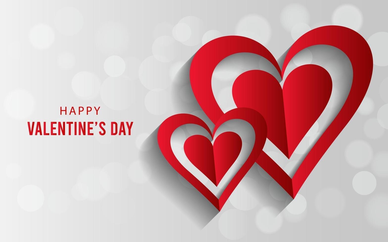 Beautiful Happy Valentine's Day Background with love hearts and feelings. vector