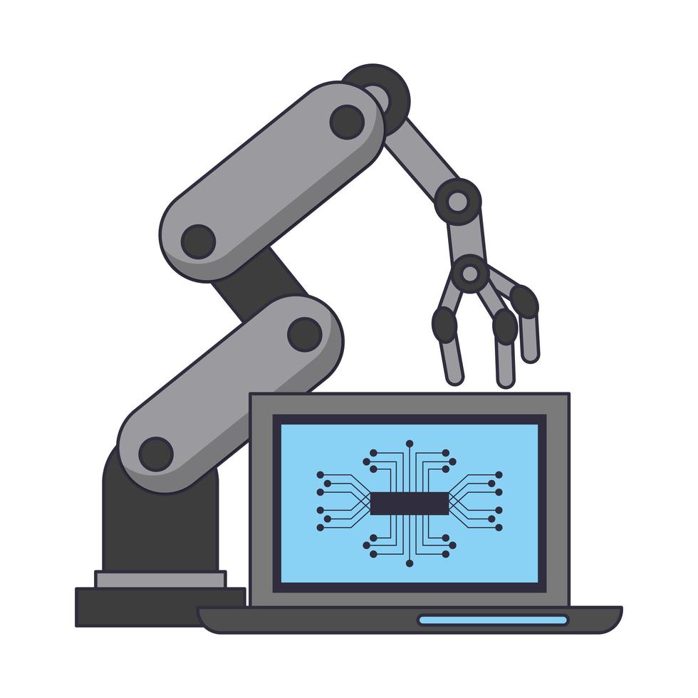 concepto de iconos de inteligencia artificial cartoon vector