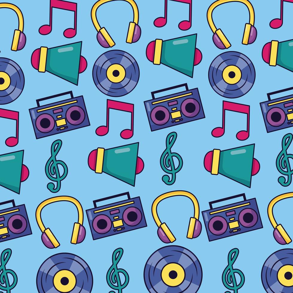 Music pattern background vector