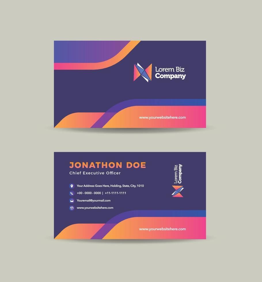 Corporate Business Card Design or Visiting Card And Personal Business Card vector