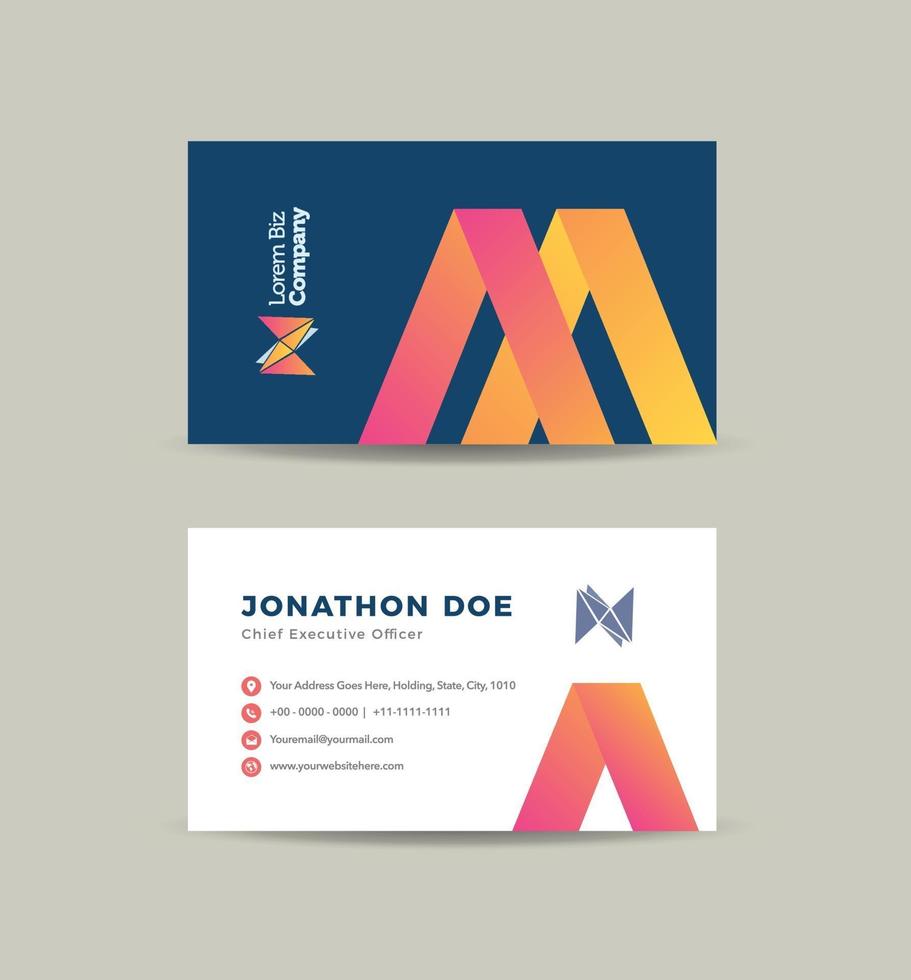 Corporate Business Card Design or Visiting Card And Personal Business Card vector