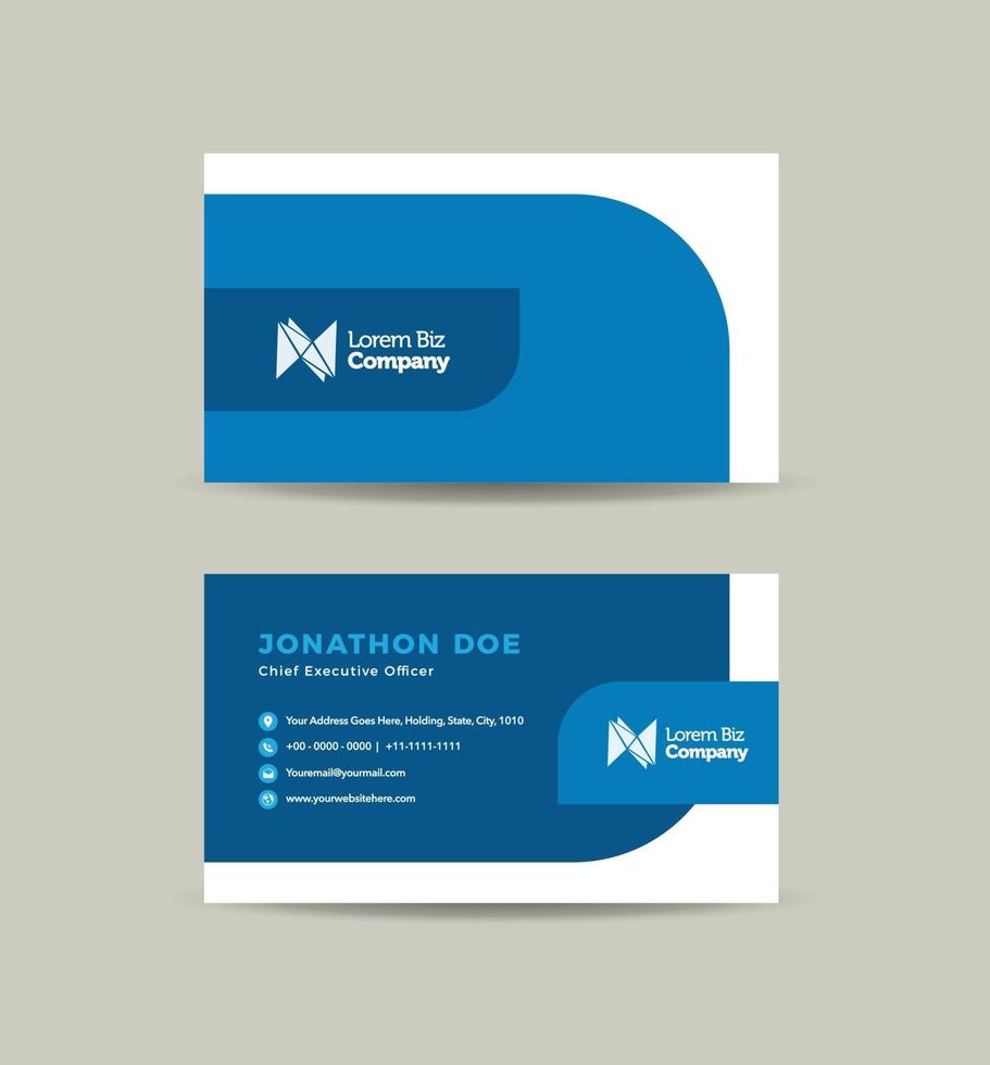 Corporate Business Card Design or Visiting Card And Personal Business Card vector