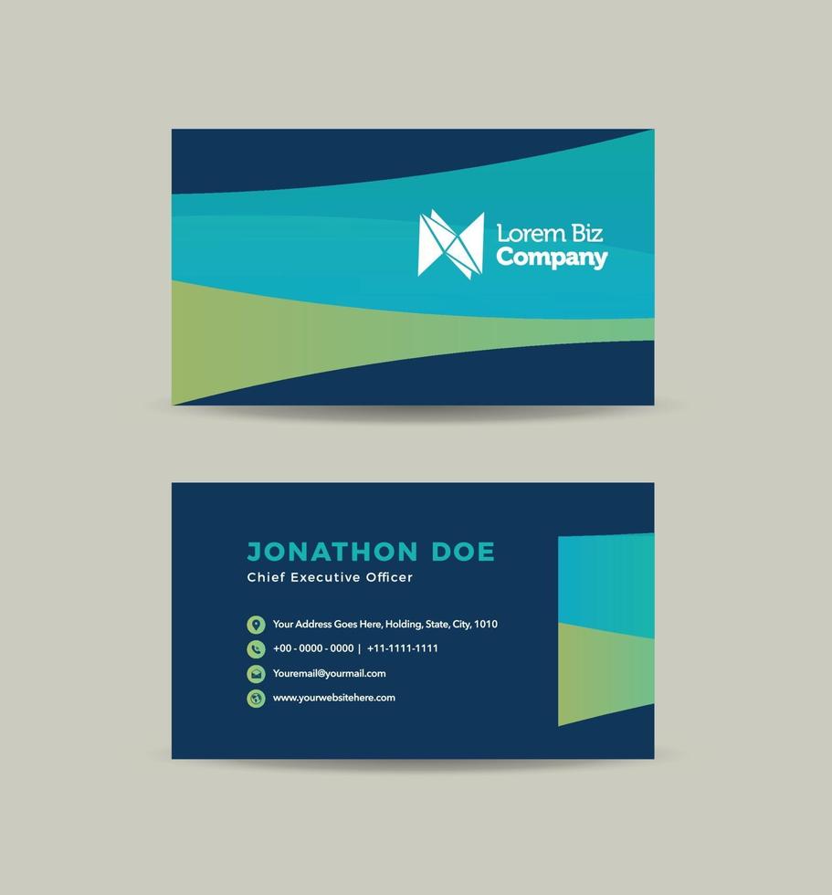 Corporate Business Card Design or Visiting Card And Personal Business Card vector