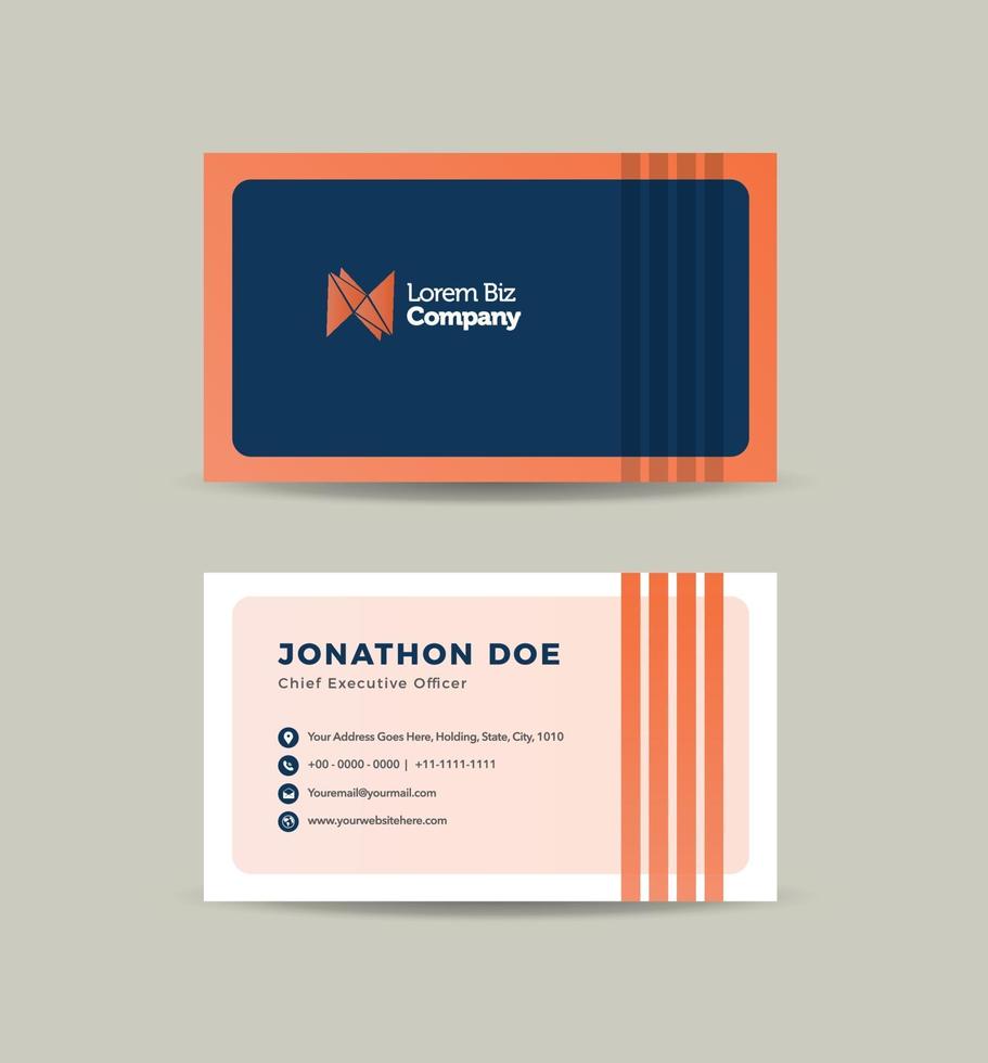 Corporate Business Card Design or Visiting Card And Personal Business Card vector