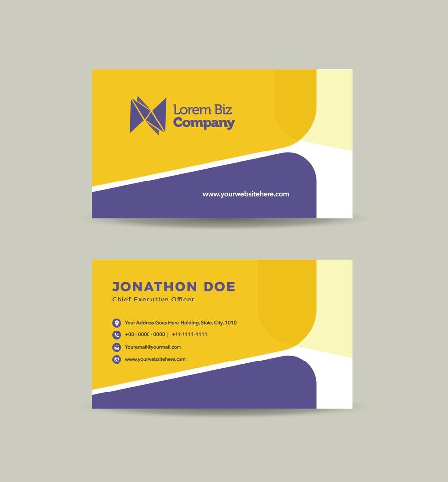 Corporate Business Card Design or Visiting Card And Personal Business Card vector