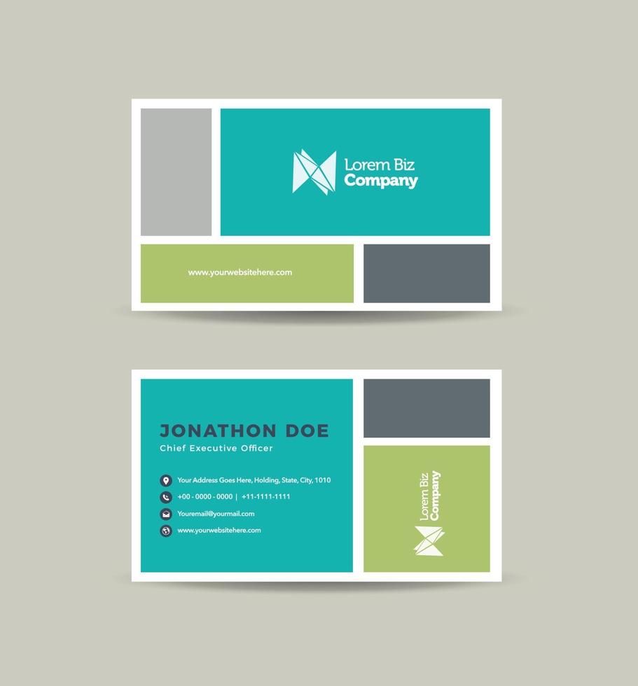 Corporate Business Card Design or Visiting Card And Personal Business Card vector