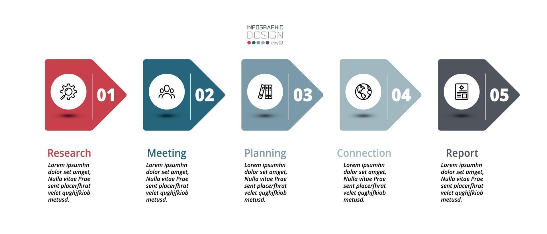 Reporting results through trapezoidal format, presenting information and explaining the workflow. vector