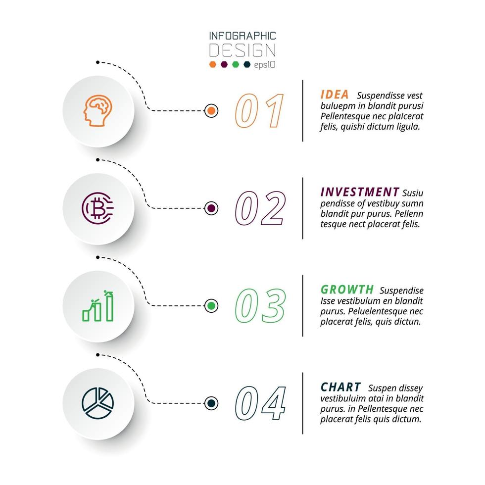 5 steps to present and report results, including explaining the workflow of a business or organization. vector infographic.