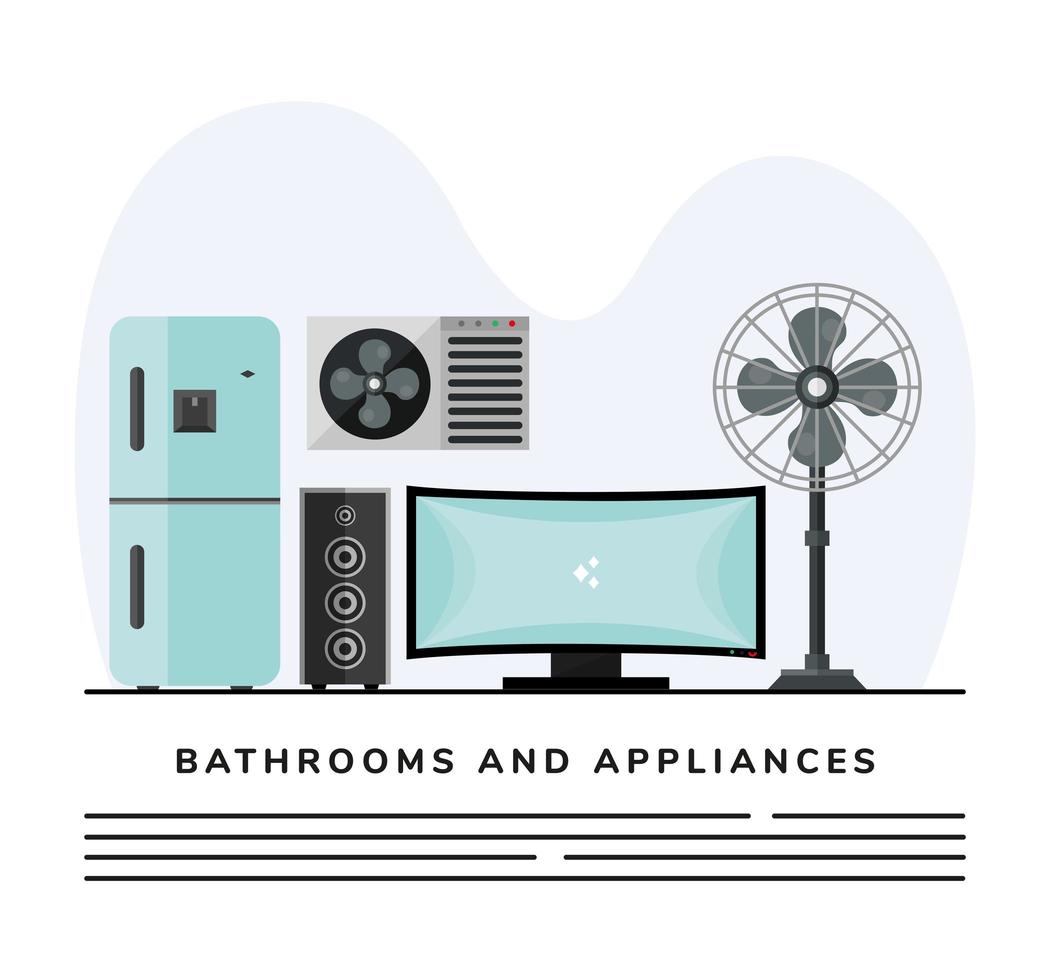 Appliances banner template vector