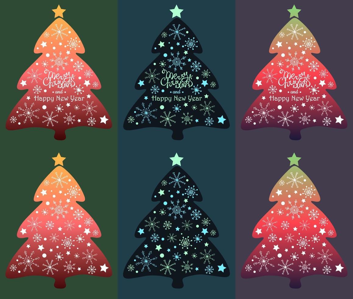 vector de arboles de navidad