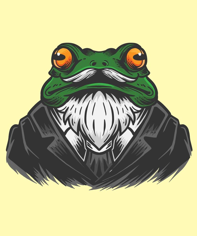 frog office man illustration vector