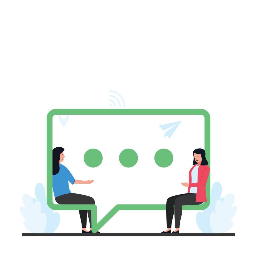 Online Chat Concept Illustration vector