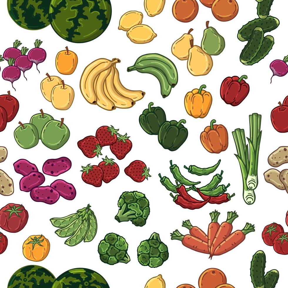 vegetables pattern vector