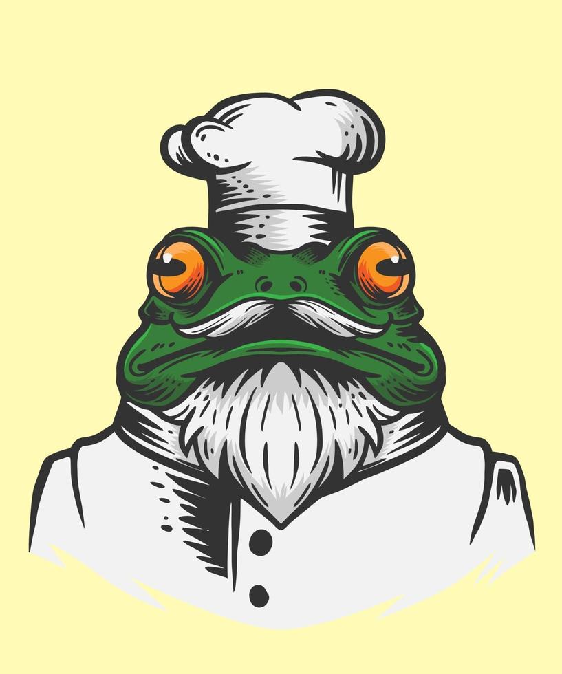 illustration of frog chef vector