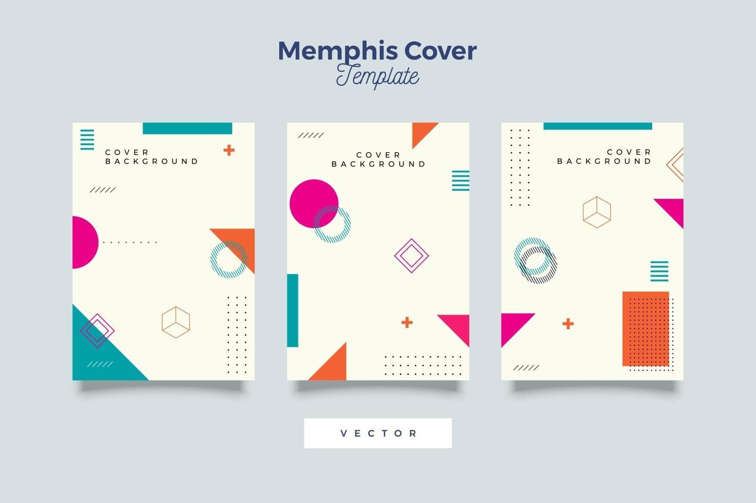 colección de folletos de estilos de memphis vector