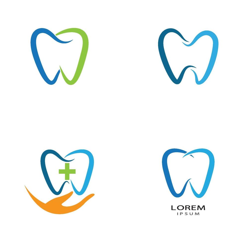 imágenes de logo cuidado dental vector