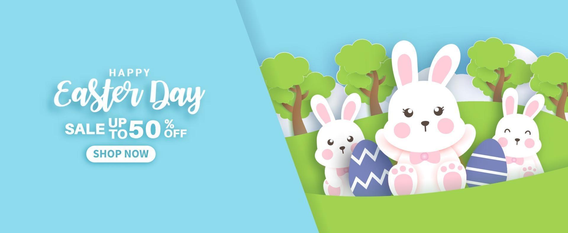 banner y fondo del día de pascua vector