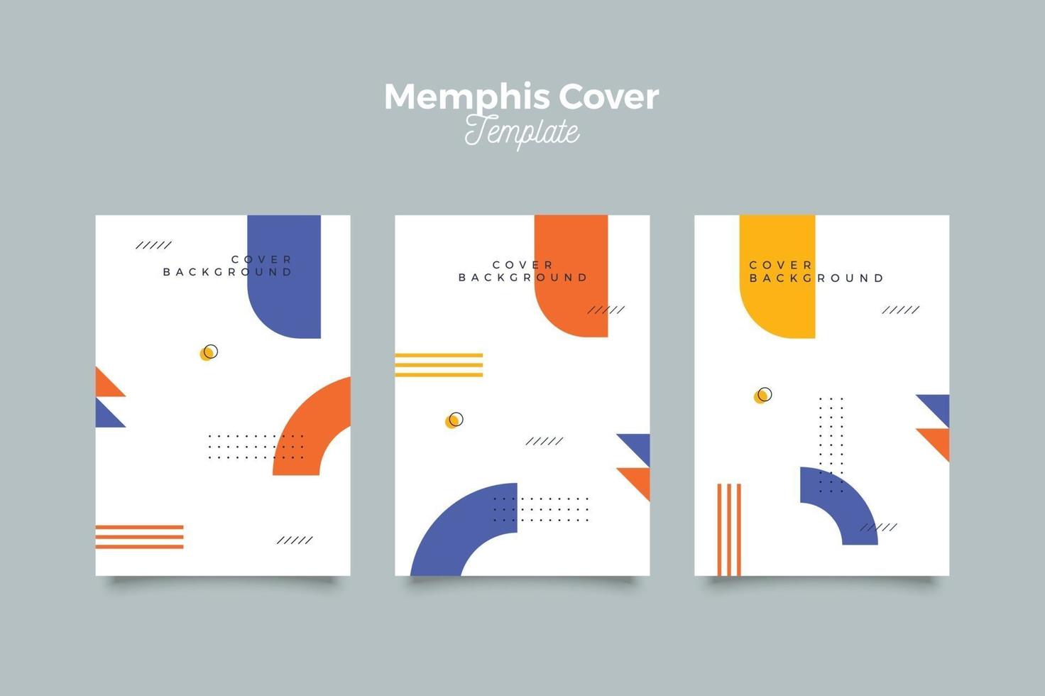 Collection of sales coovers in memphis style vector