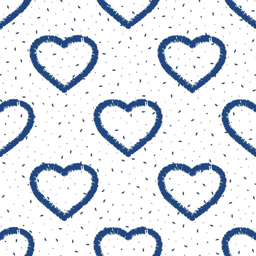 Abstract seamless heart pattern. Design for wallpaper, carpet, clothing, wrapping, fabric. vector