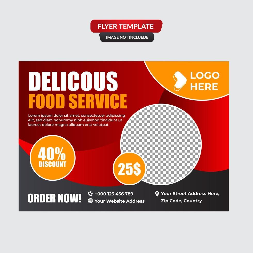 Burgers restaurant flyer template vector