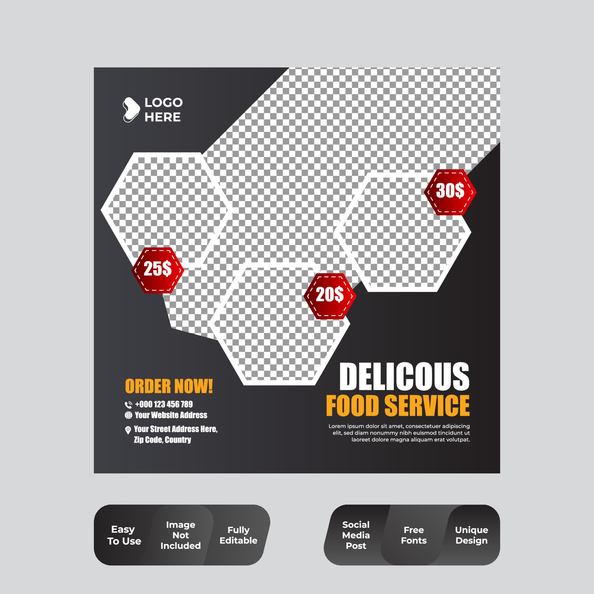 Square banner template design 1969648 Vector Art at Vecteezy