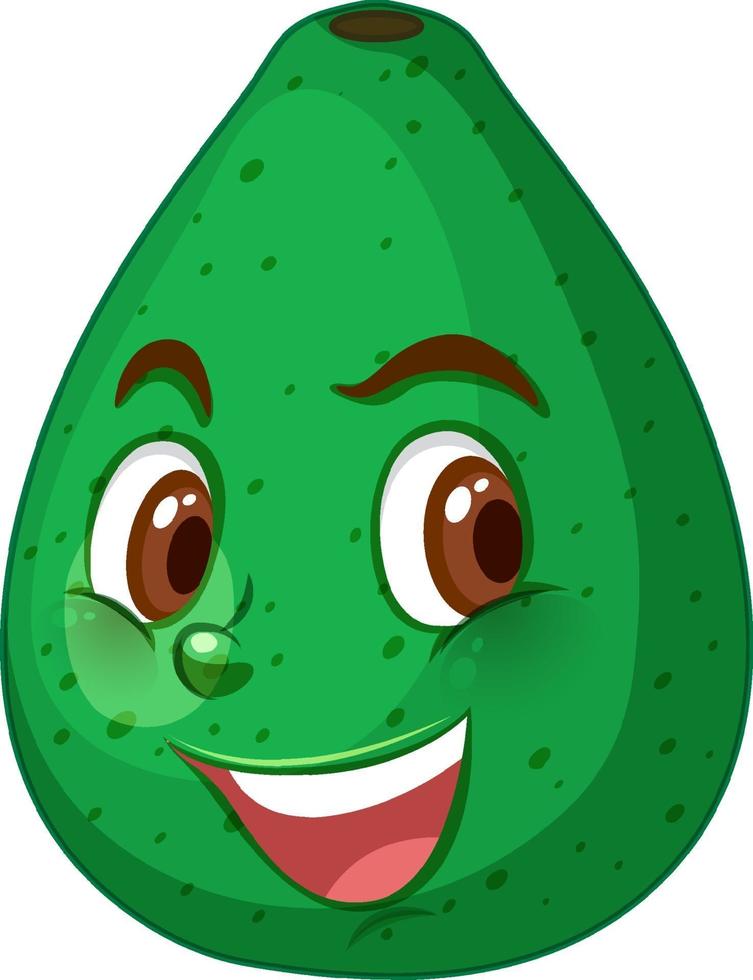 Pomelo cartoon character with facial expression vector