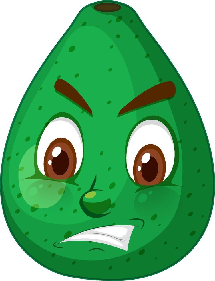 Pomelo cartoon character with facial expression vector