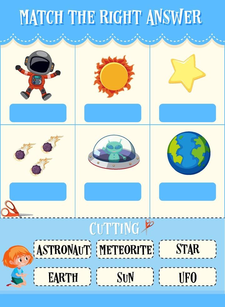 Math count number worksheet vector