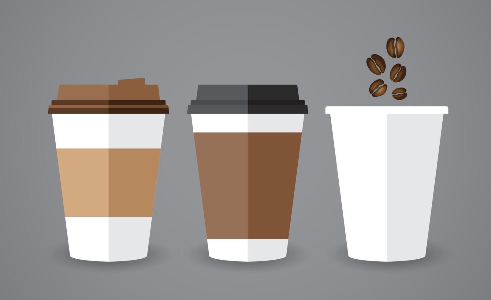 coffee cups set vector