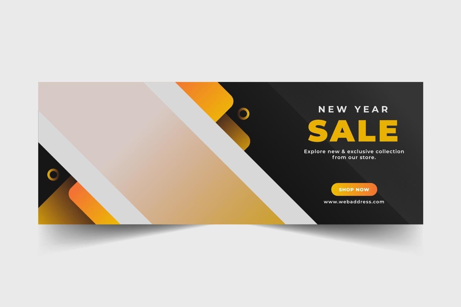 Sale web banner for social media vector