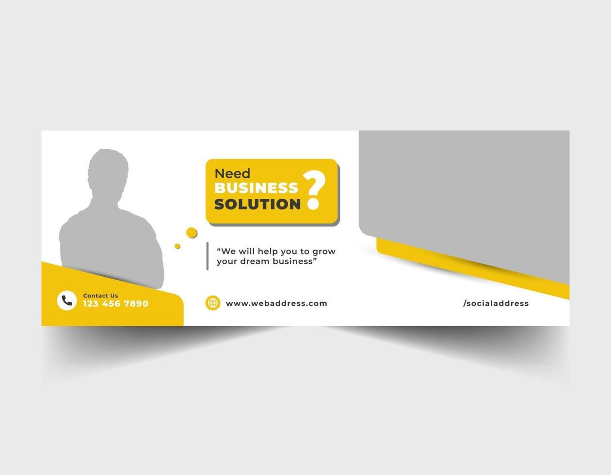 Corporate social media cover banner template vector