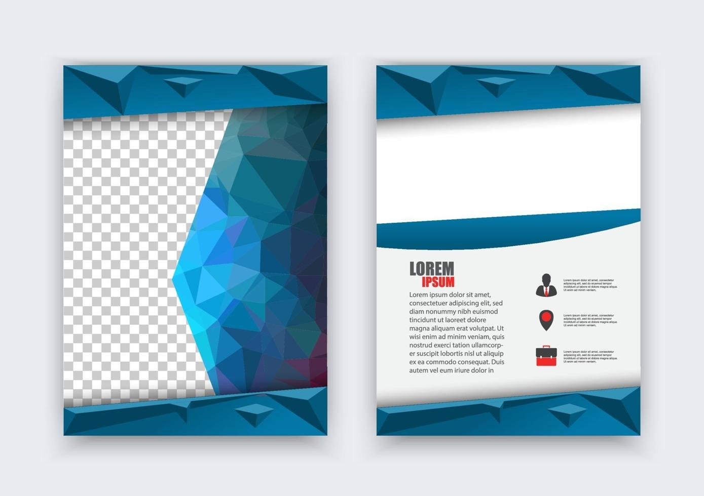 Abstract flyer design background. Vector Brochure Flyer design Layout template, size A4, Front page and back page, infographics.