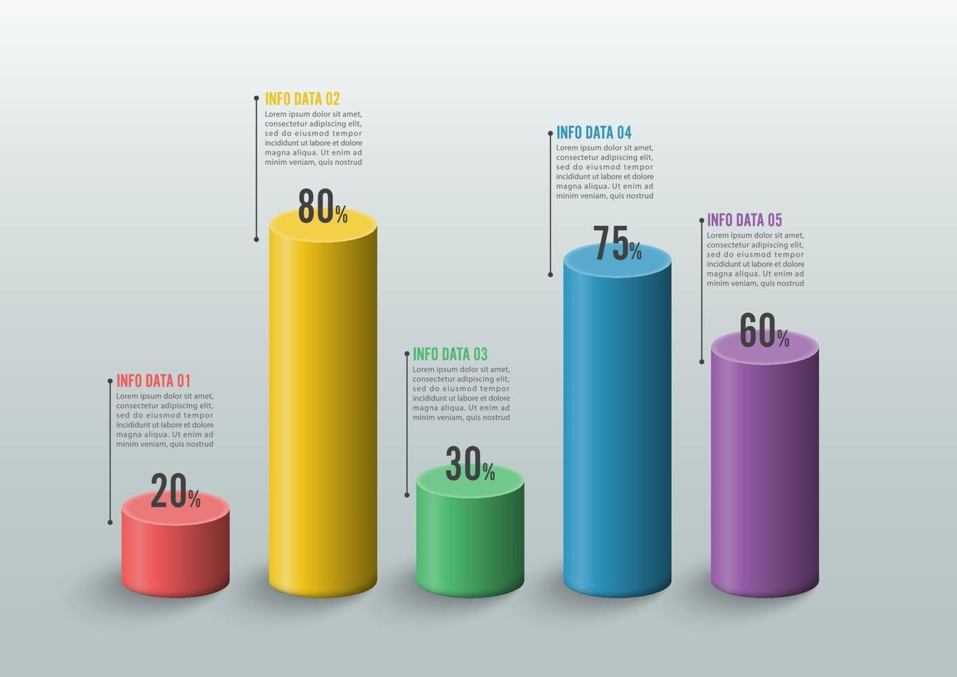 Graphs and charts. Statistic and data, iInfographic business concept with 5 options For content, diagram, flowchart, steps, parts, timeline infographics, workflow, chart. vector