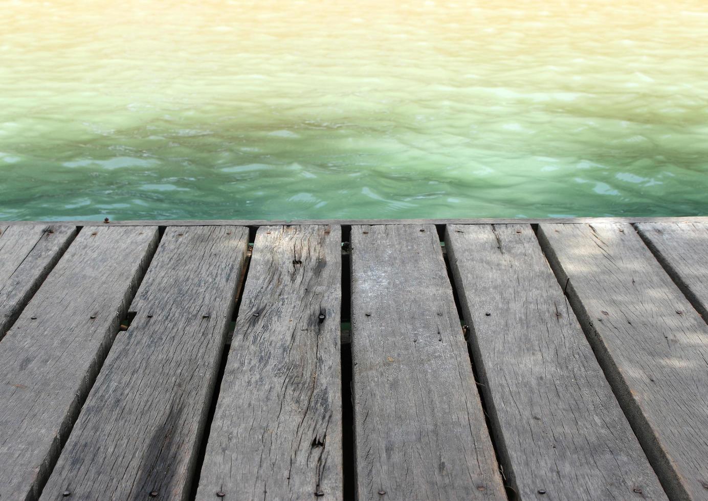 View of water from a dock photo