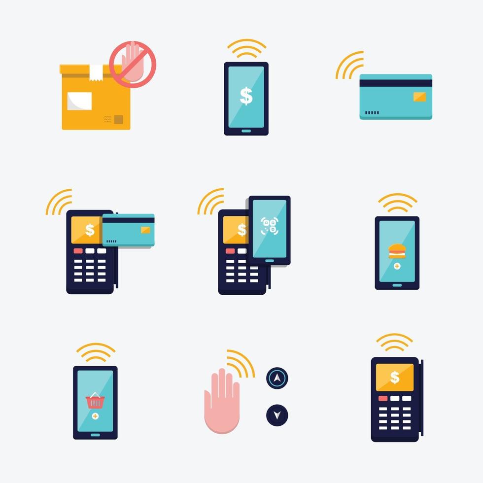 Contactless Activities with New Normal Protocols vector