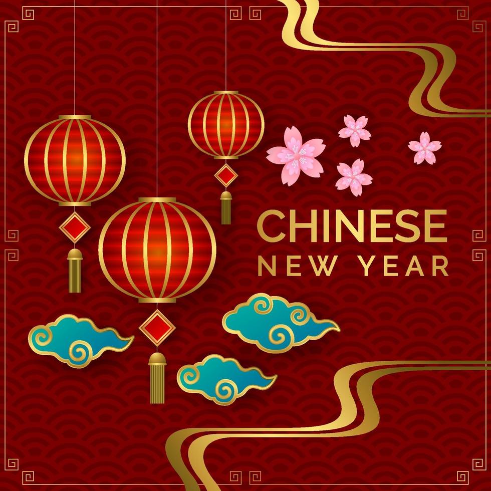 Golden Chinese New Year vector