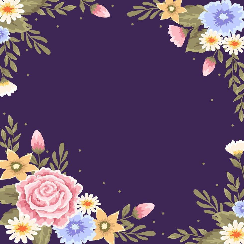 Beautiful Floral Frame Background vector