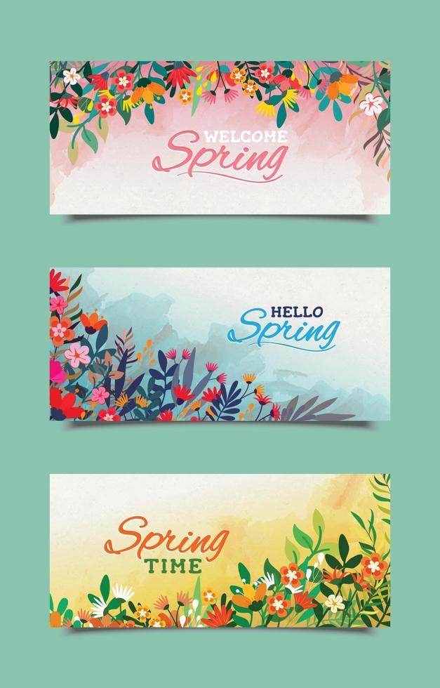 Harmony Spring Banner Templates vector