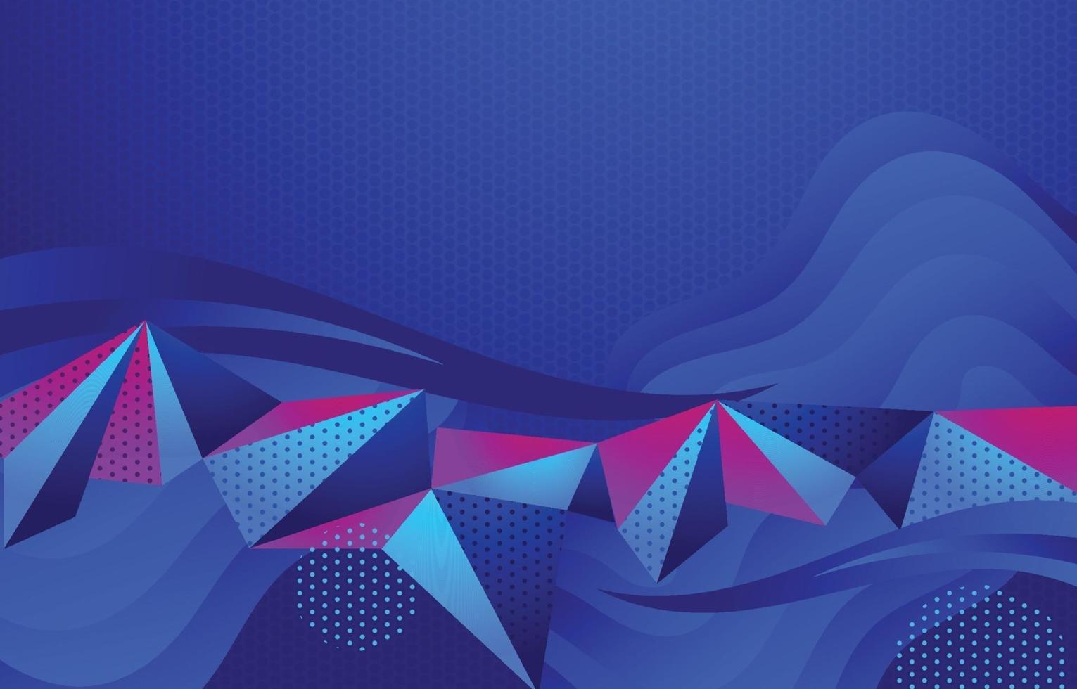 Dotted Layers Prism Gradient Geometric Wave Background vector