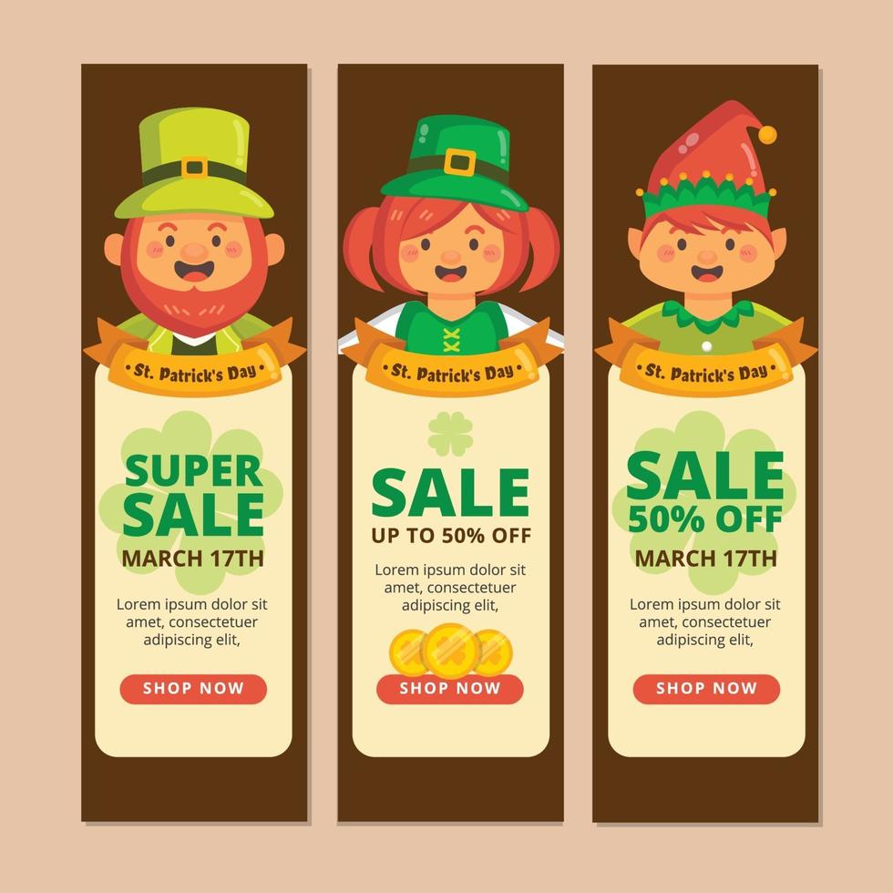 Saint Patrick Themed Super Sale Marketing Promotion vector