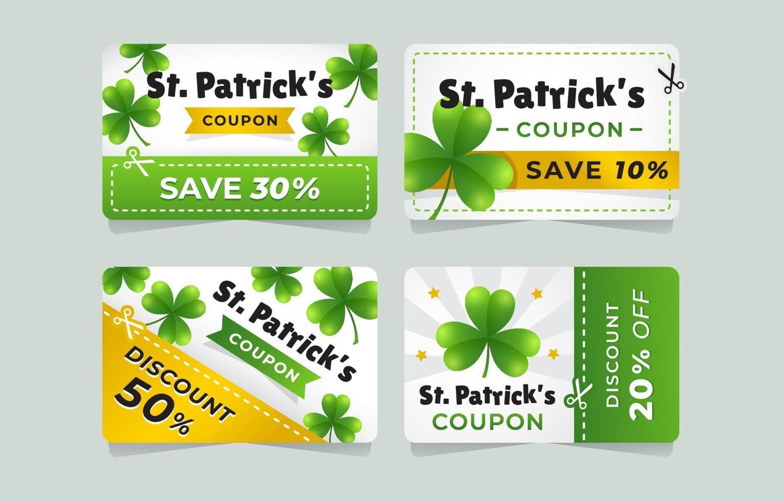 St. Patrick's Day Discount Coupon vector