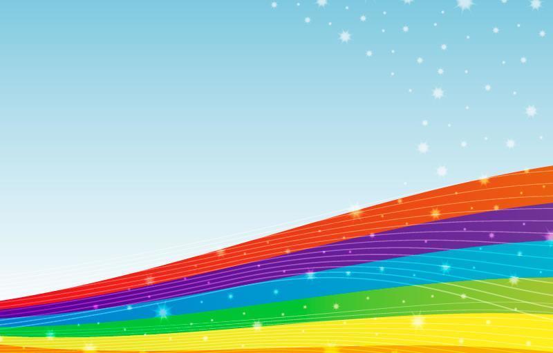 Colorful Rainbow and Stars Background vector