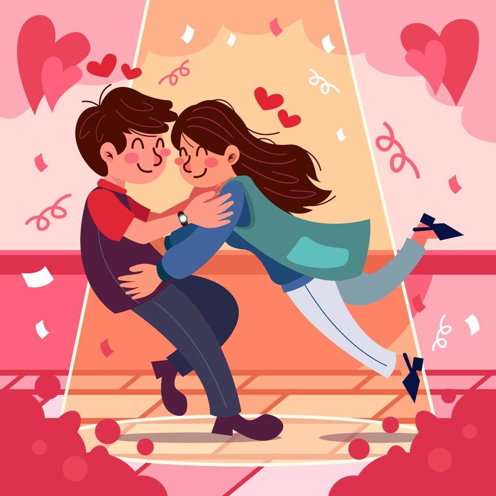 Romantic Date on The Street vector