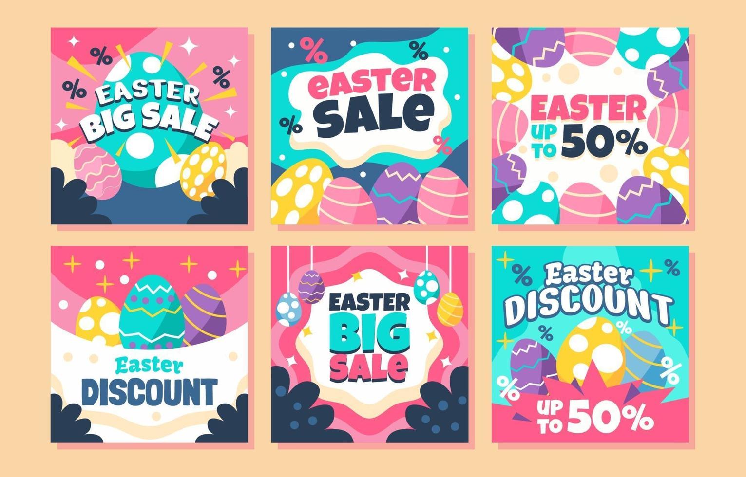 The Amazing Easter Colorful Sale vector