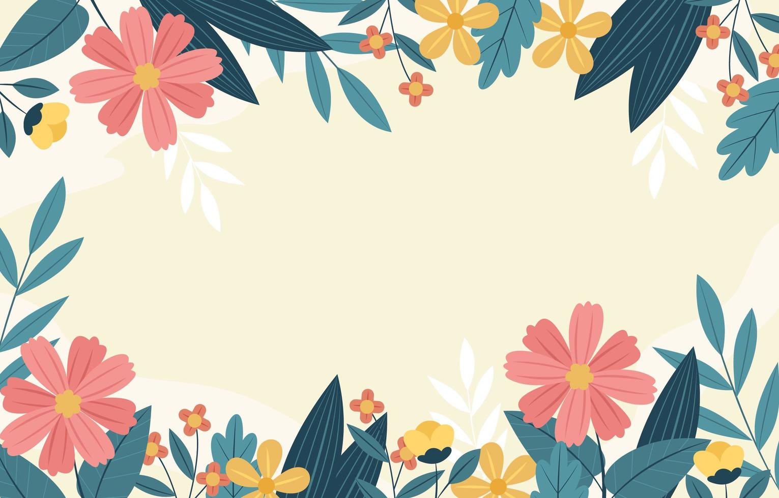 Spring Flowers Background vector